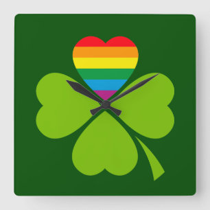 Gay-Lucky-Klee Quadratische Wanduhr
