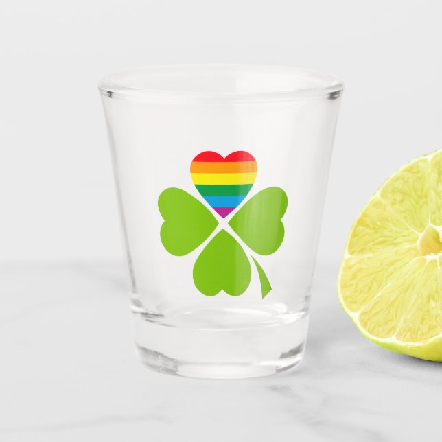 Gay-Lucky-Klee Schnapsglas (Vorderseite)