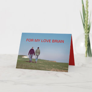 GAY MALE PARTNERS PERSONALISIERT VALENTINE KARTE