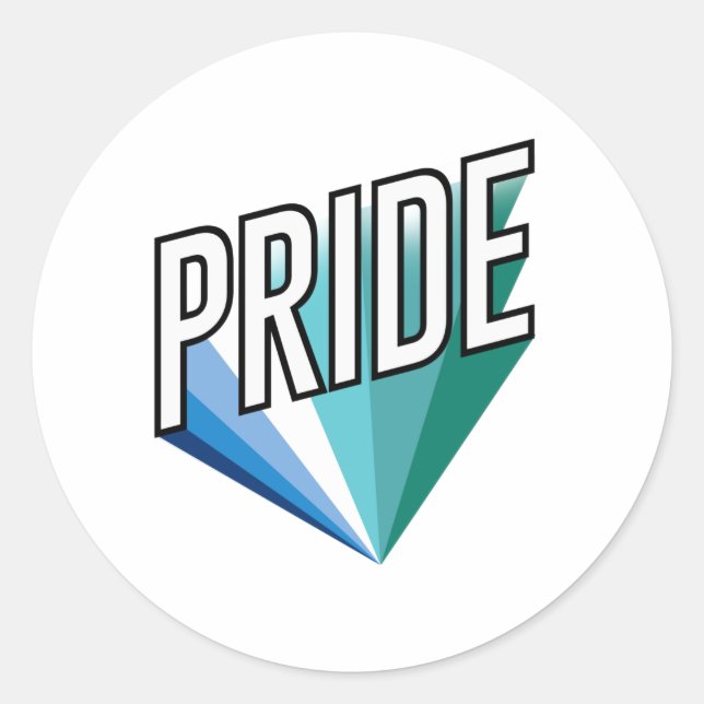 Gay Male Pride Burst Runder Aufkleber (Vorderseite)