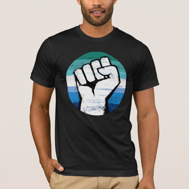 Gay Male Pride Faust T - Shirt (Vorderseite)