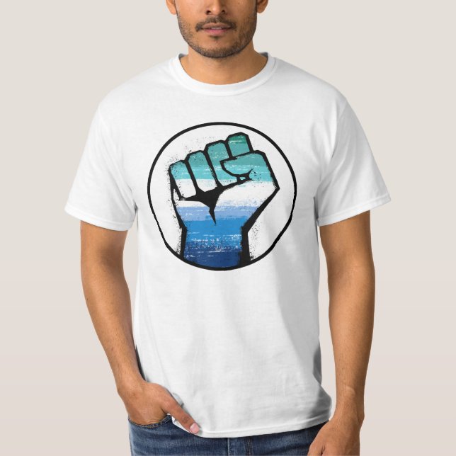 Gay Male Pride Faust T - Shirt (Vorderseite)