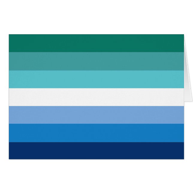 Gay Male Pride Flag (Azurblau) (Vorderseite (Horizontal))