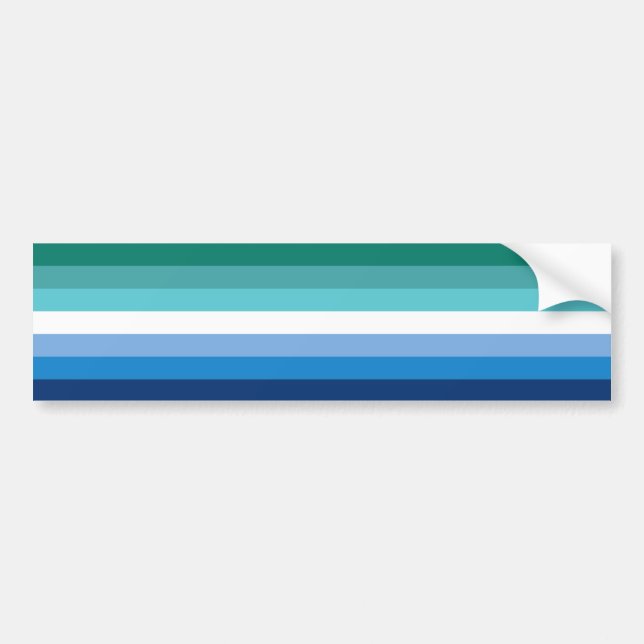 Gay Male Pride Flag (Azurblau) Autoaufkleber (Vorne)