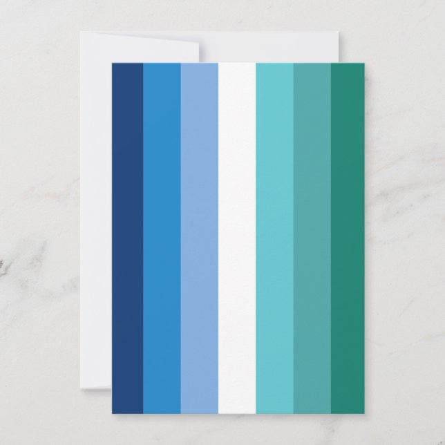 Gay Male Pride Flag (Azurblau) Feiertagskarte (Vorderseite)