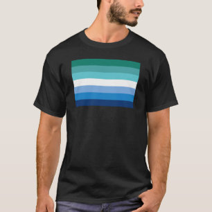 Gay-Male-Pride-Flag (Azurblau) T-Shirt