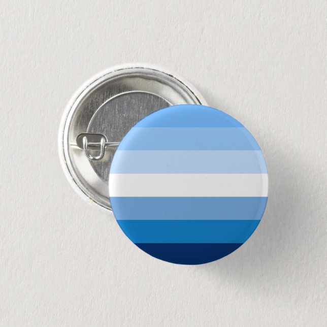 Gay Male Pride Flag (blau) Button (Vorne & Hinten)