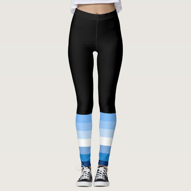 Gay Male Pride Flag (blau) Leggings (Vorderseite)