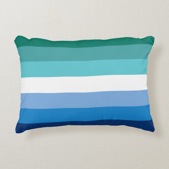 Gay Male Pride Flag Dekokissen (Vorderseite)