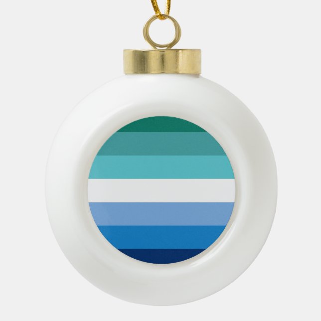 Gay Male Pride Flag Keramik Kugel-Ornament (Vorderseite)