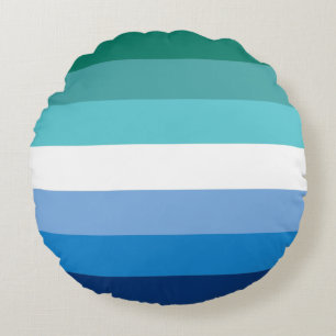 Gay Male Pride Flag Rundes Kissen