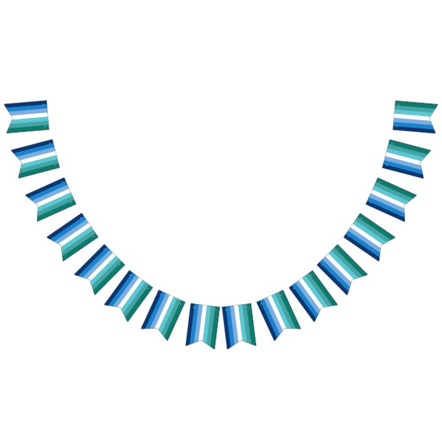 Gay Male Pride Flag Wimpelkette (Alle)