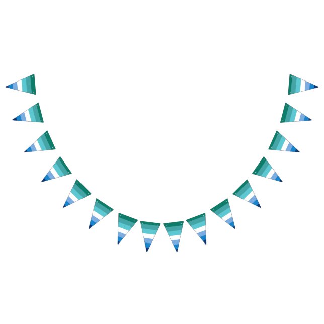 Gay Male Pride Flag Wimpelkette (Alle)