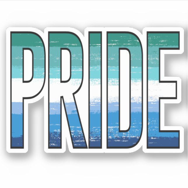 Gay Male Pride Word Aufkleber (Vorderseite)