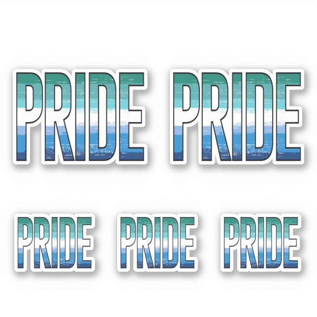Gay Male Pride Word Aufkleber (Vorderseite)