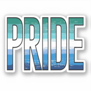 Gay Male Pride Word Aufkleber