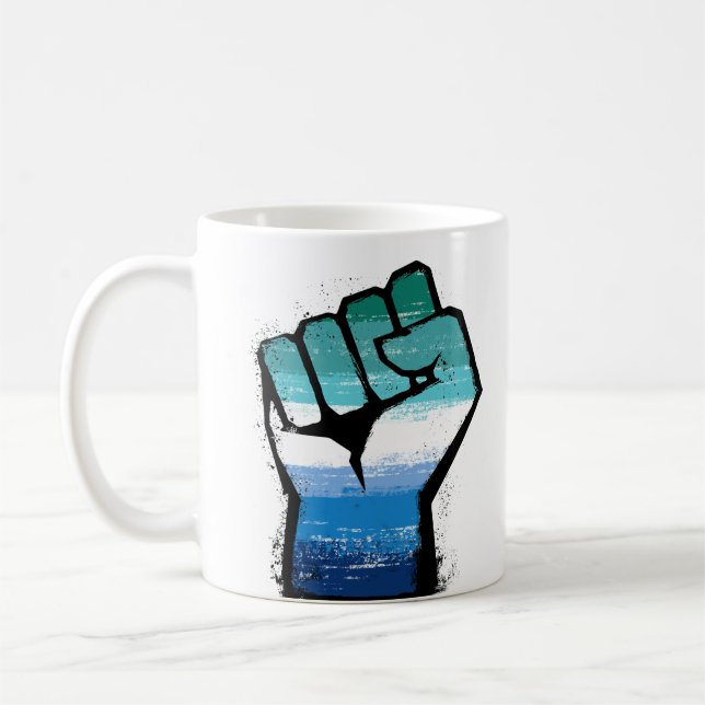 Gay Male Protest Faustkaffee Tasse (Links)