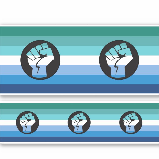 Gay Male Protest Flag Aufkleber (Vorderseite)