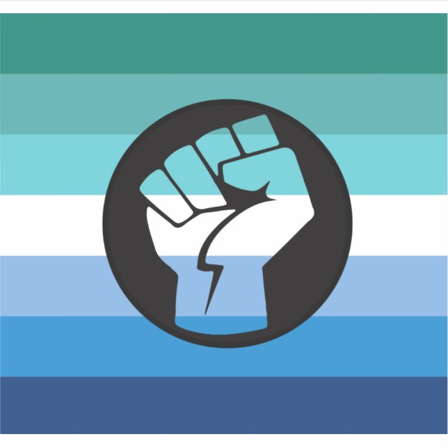 Gay Male Protest Flag Aufkleber (Vorderseite)