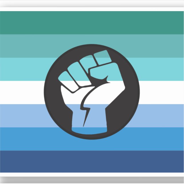 Gay Male Protest Flag Aufkleber (Vorderseite)