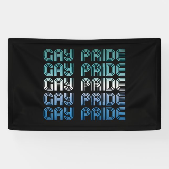 Gay Male Retro Pride Banner (Horizontal)