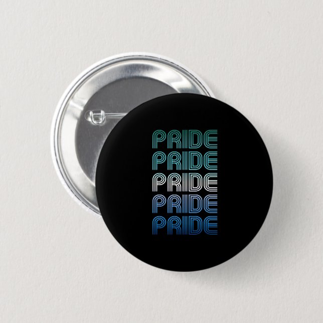 Gay Male Retro Pride Pride Button (Vorne & Hinten)