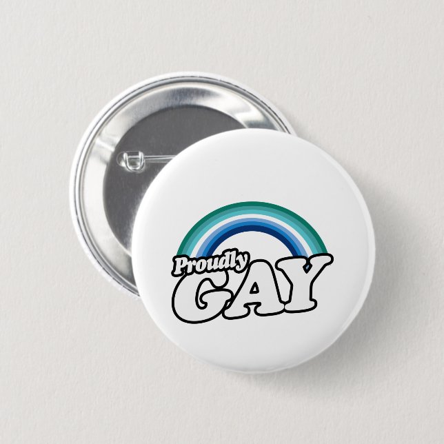 Gay Male und Stolz Button (Vorne & Hinten)