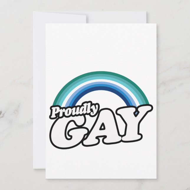 Gay Male und Stolz Feiertagskarte (Vorderseite)