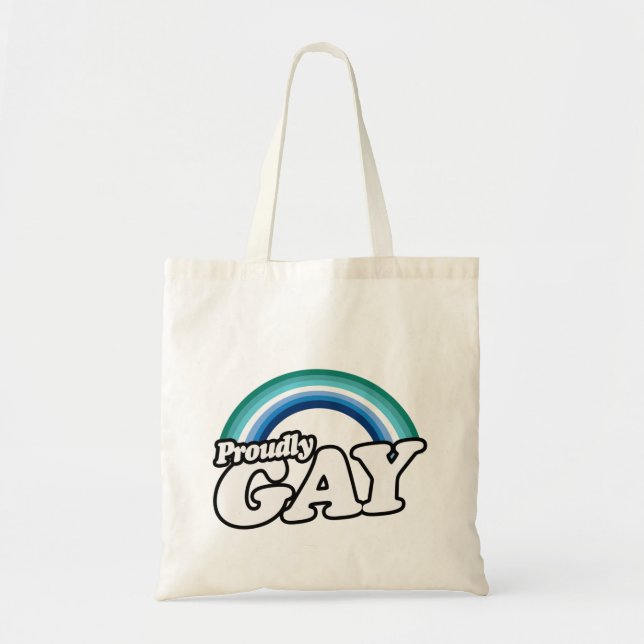 Gay Male und Stolz Tragetasche (Vorne)