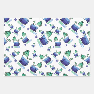 Gay man Pride Cat - Seien Sie selbst Geschenkpapier Set