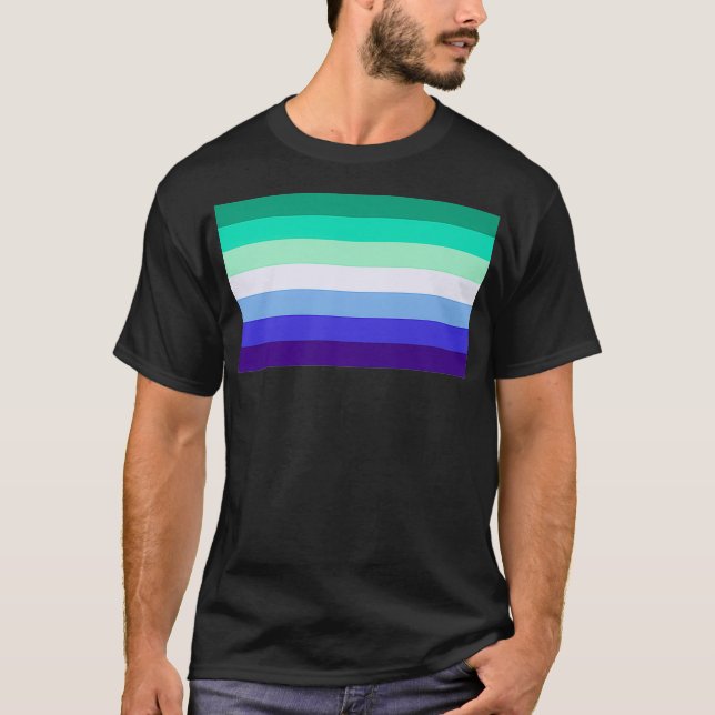 Gay Man Pride Flag MLM Men LGBTQ Premium  T-Shirt (Vorderseite)