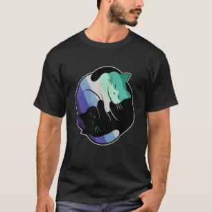 Gay Man Prilag Yin Yang Cat Niedliche LGBT Gay Men T-Shirt