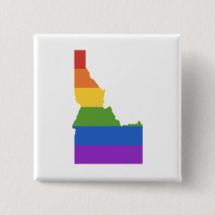 Gay Map of USA  Staat von Idaho Button