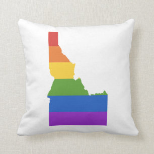 Gay Map of USA Staat von Idaho Kissen