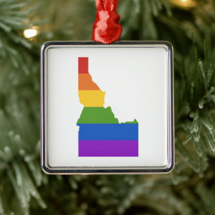 Gay Map of USA  Staat von Idaho Ornament Aus Metall