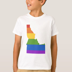 Gay Map of USA Staat von Idaho T-Shirt
