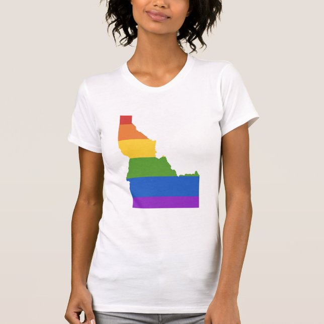 Gay Map of USA| Staat von Idaho T-Shirt (Vorderseite)