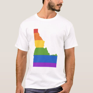 Gay Map of USA  Staat von Idaho T-Shirt
