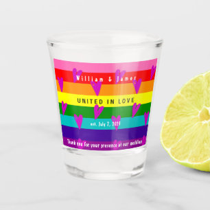Gay Marriage LGBTQ Hochzeit Danke Schnapsglas