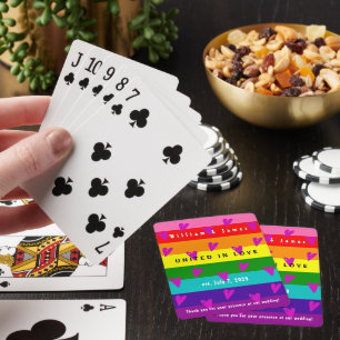 Gay Marriage LGBTQ Hochzeit Danke Spielkarten