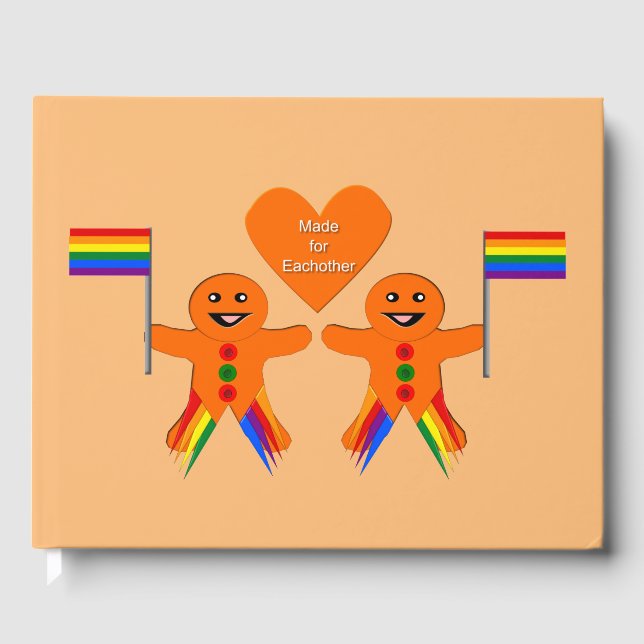 Gay Men Christmas Gingerbread Gästebuch (Vorderseite)