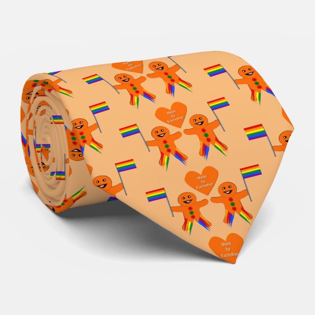 Gay Men Christmas Gingerbread Krawatte (Gerollt)