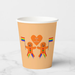 Gay Men Christmas Gingerbread Pappbecher