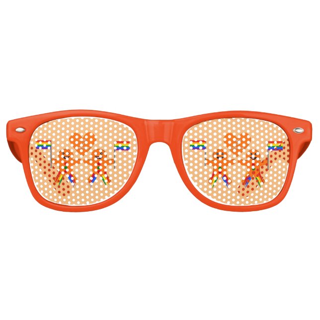Gay Men Christmas Gingerbread Partybrille (Vorderseite)