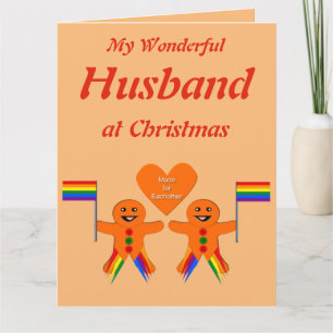 Gay Men Christmas Gingerbrot Couple Husband Karte