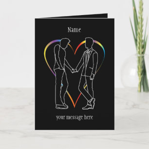 Gay men Grußkarte Karte