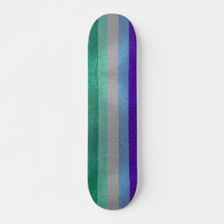 Gay Men Pride Flag Glitzer Glitzern LGBTQ Skateboard