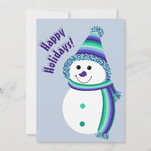 Gay Men Pride Snowman Snowperson Happy Holidays Feiertagskarte