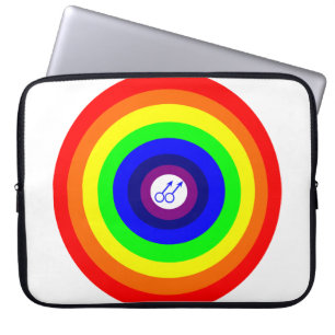 Gay Men Round Rainbow Laptop Tasche