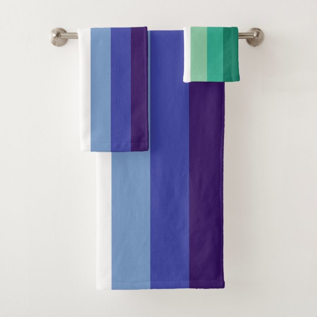 Gay Men Stolz, gestreift Print, LGBTQ PRIDE Badhandtuch Set (Insitu)